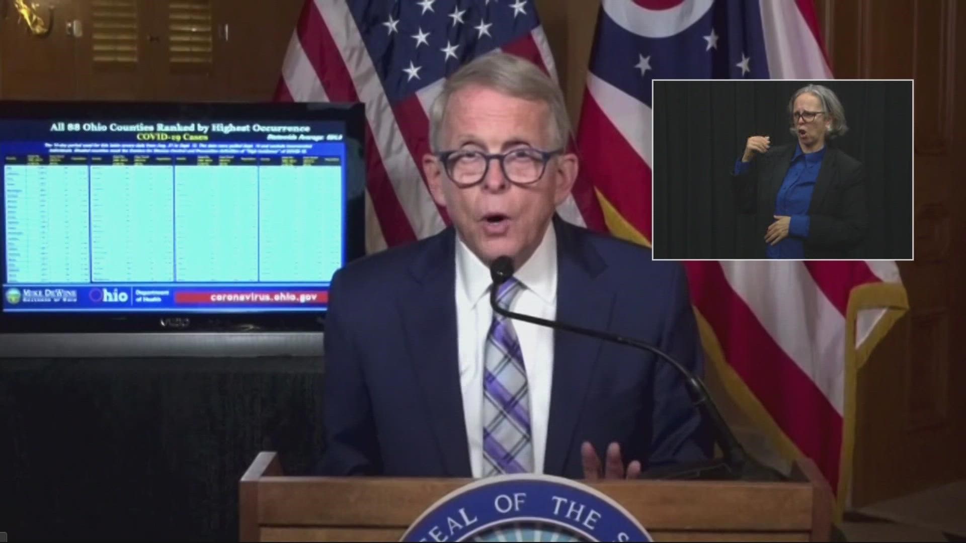 Gov. Mike DeWine said he doesn't believe there is a way around SB 22 that prohibits the state from issuing health orders.
