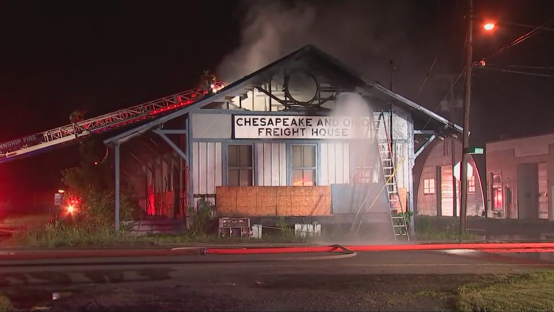 A fire damaged the FOP lodge building in Lancaster Monday morning.