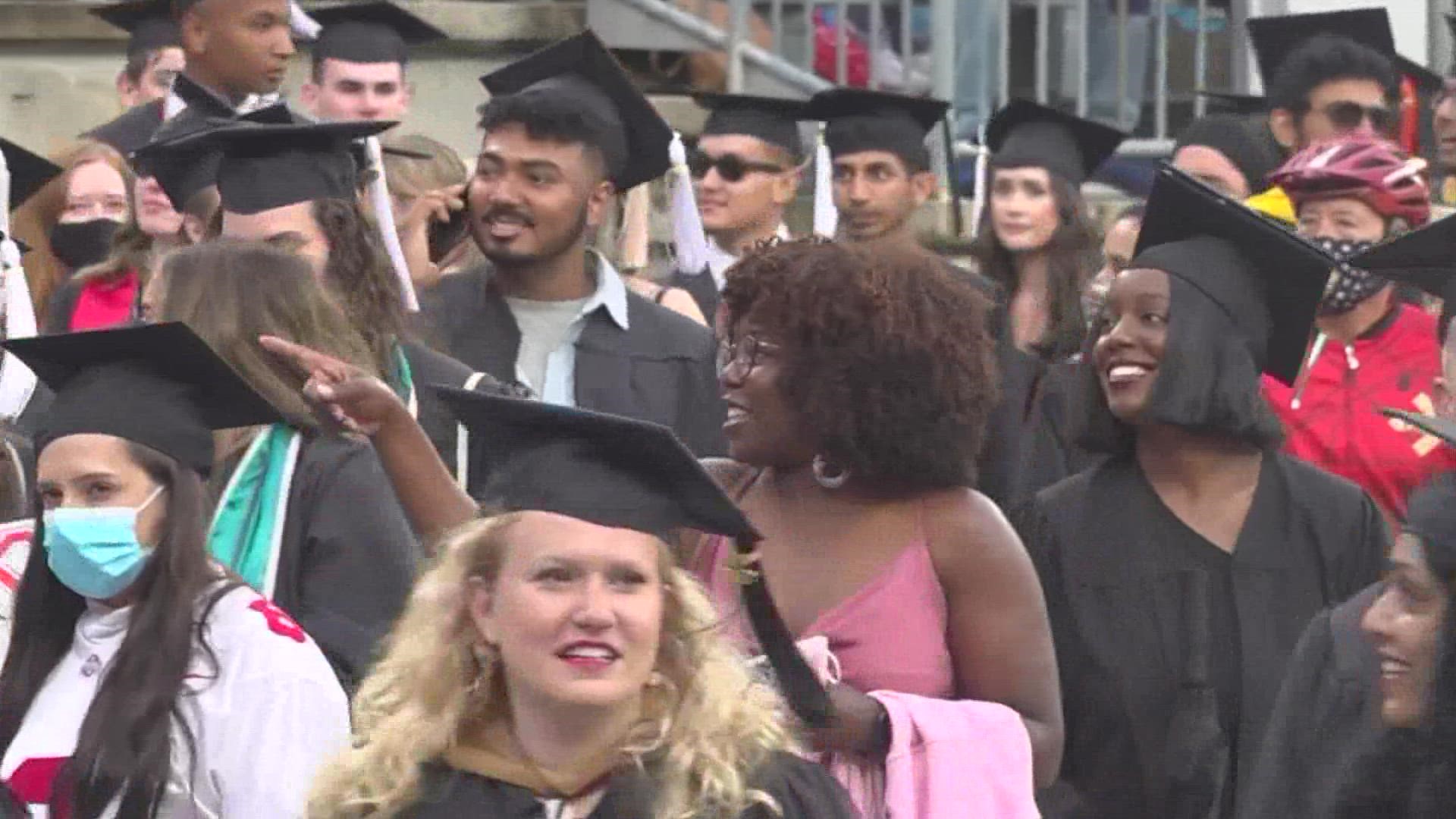 The graduation ceremony was put on hold due to the pandemic.