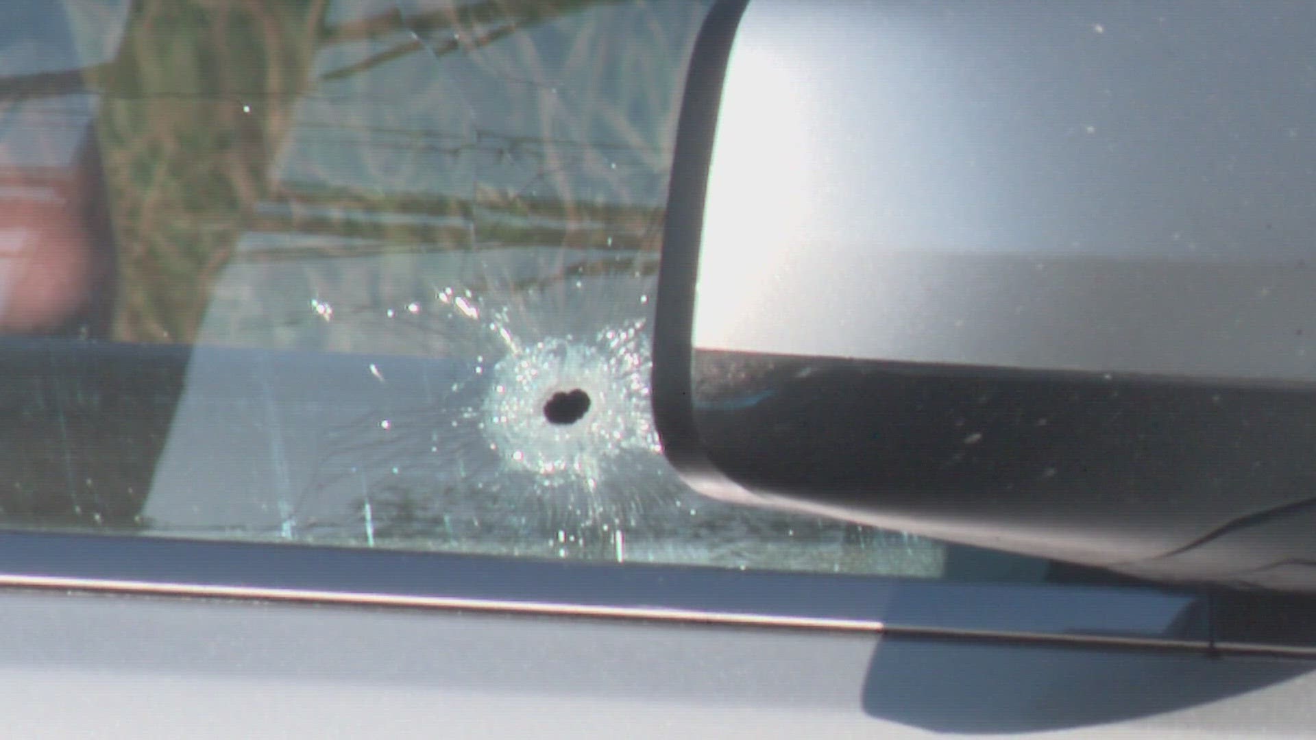 Police found that the SUV was shot at, with at least one bullet striking the front passenger window.