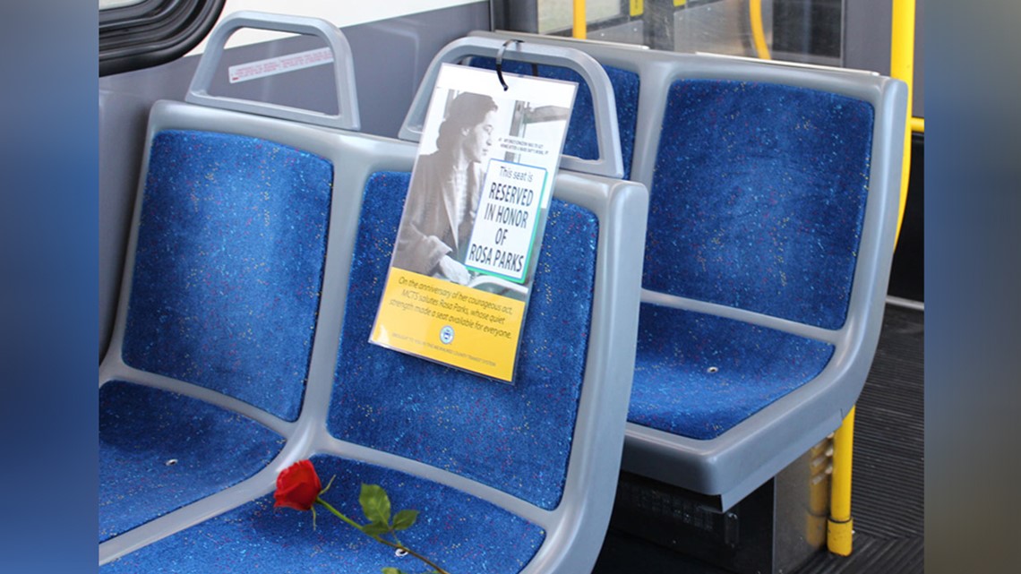 Transit system reserves one seat on every bus in honor of Rosa Parks ...