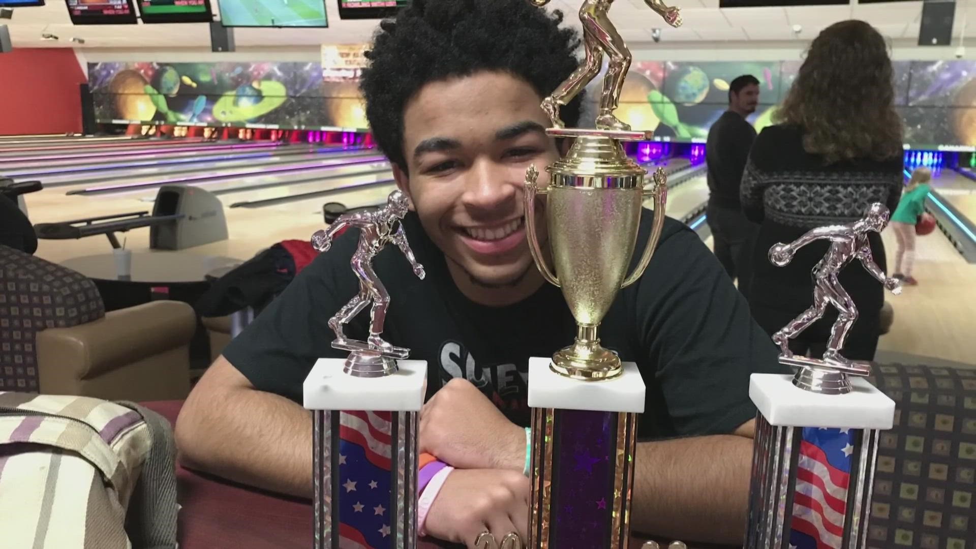Damon Aubrey, a bowler from Mifflin, recently bowled the first 300 game in the program's history.