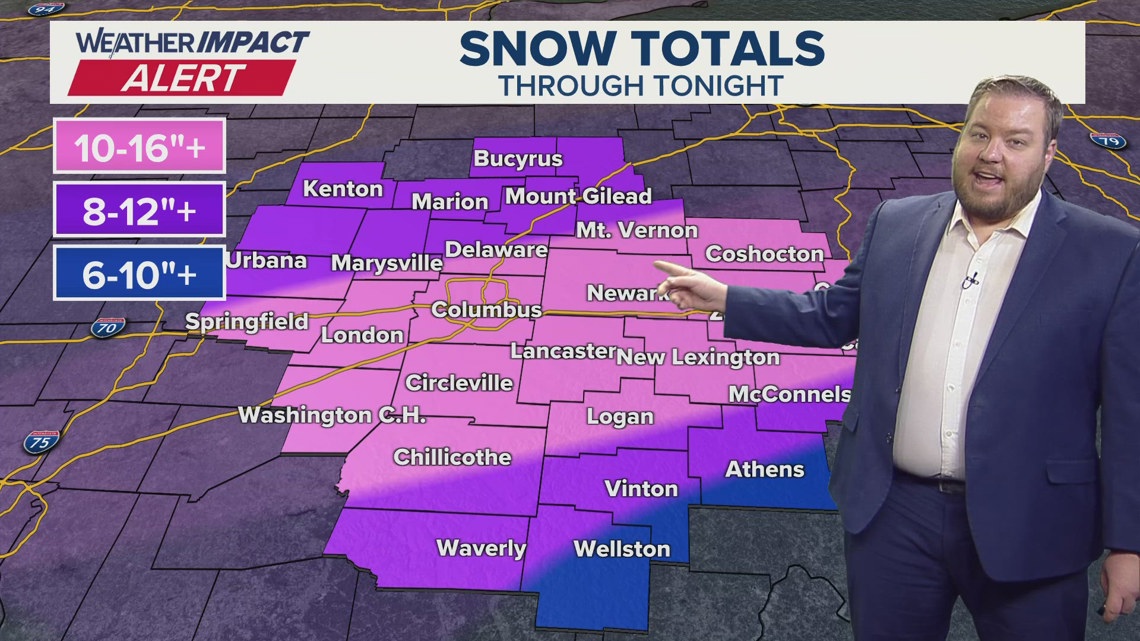Major snowfall hits central Ohio, bringing 10-16 inches in some areas | Columbus, OH forecast