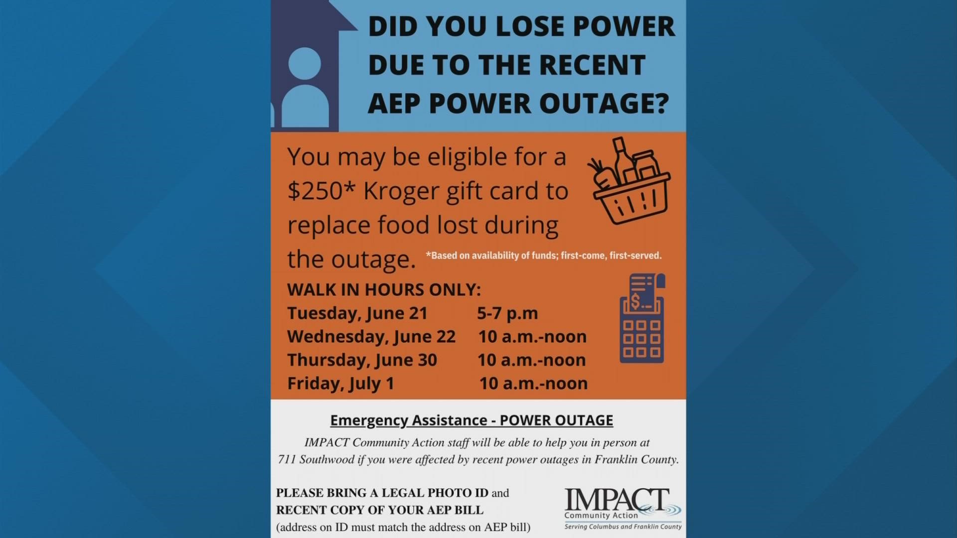 Through the power company's Neighbor to Neighbor Program, eligible customers can receive a $350 to $500 credit while funds are available.