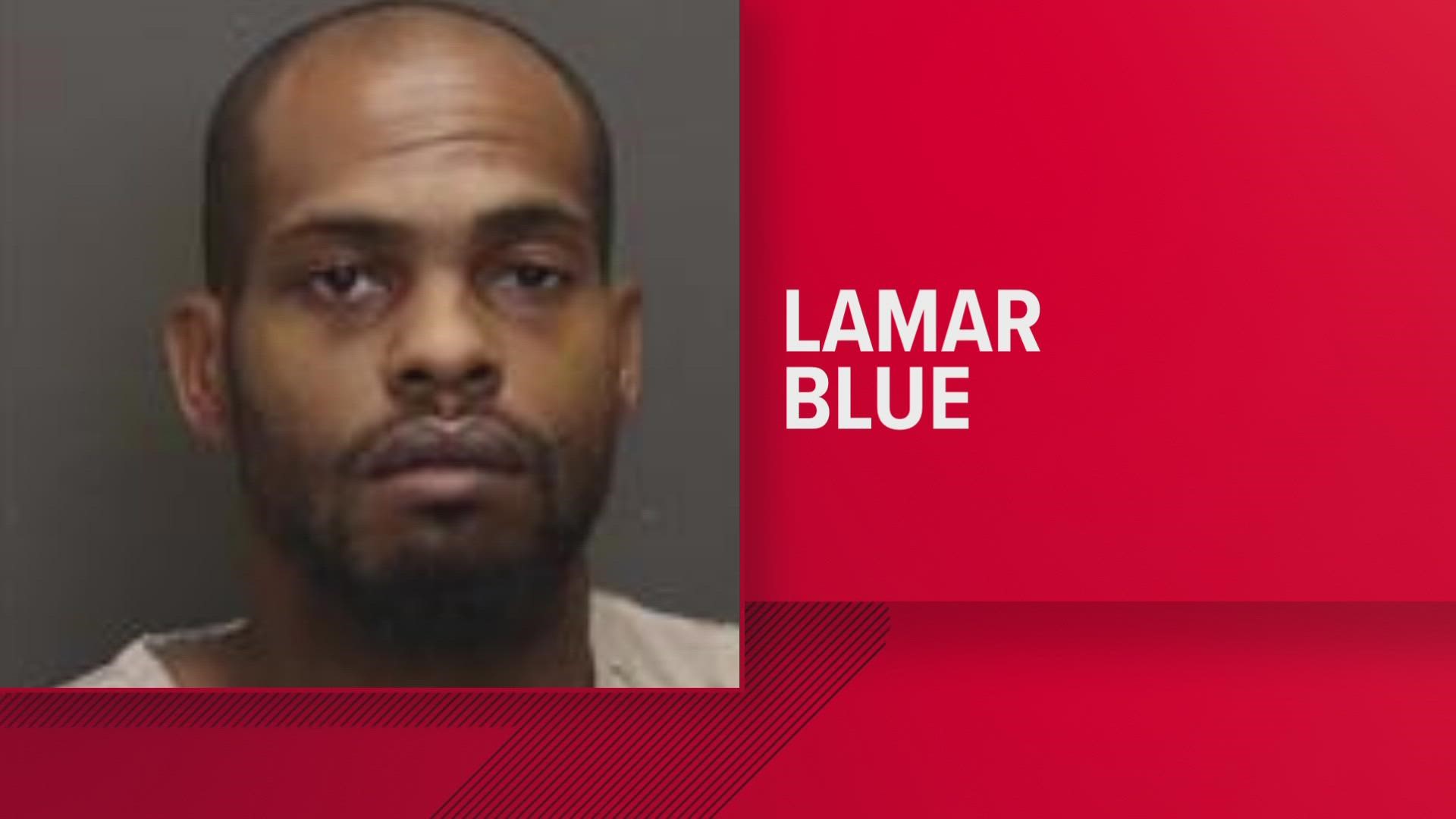 Lamar Blue, 36, is charged with two counts of felonious assault after firing shots at officers in the 600 block of Kingsford Road.
