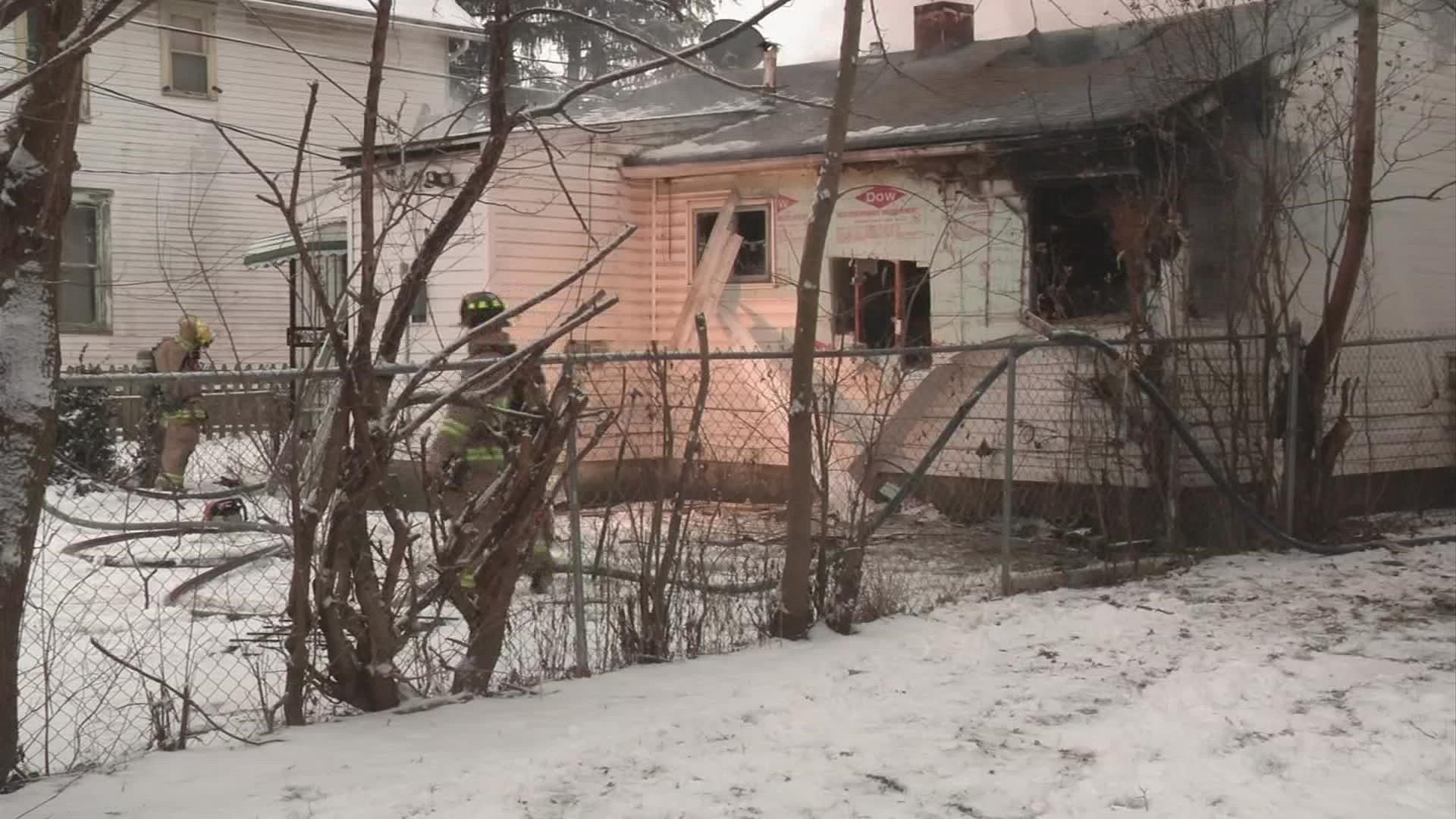 A neighbor called to report the fire at a home in the 300 block of Lechner Avenue around 7:40 a.m.