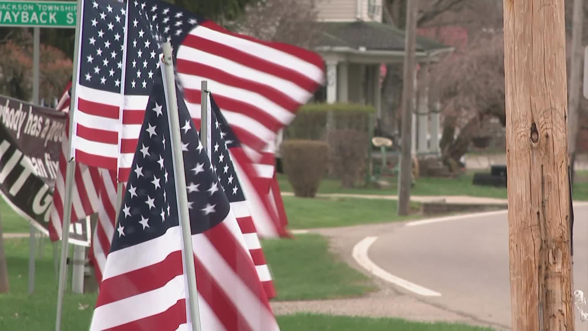 A small Ohio community pays their final respects to a fallen marine from Cambridge.
