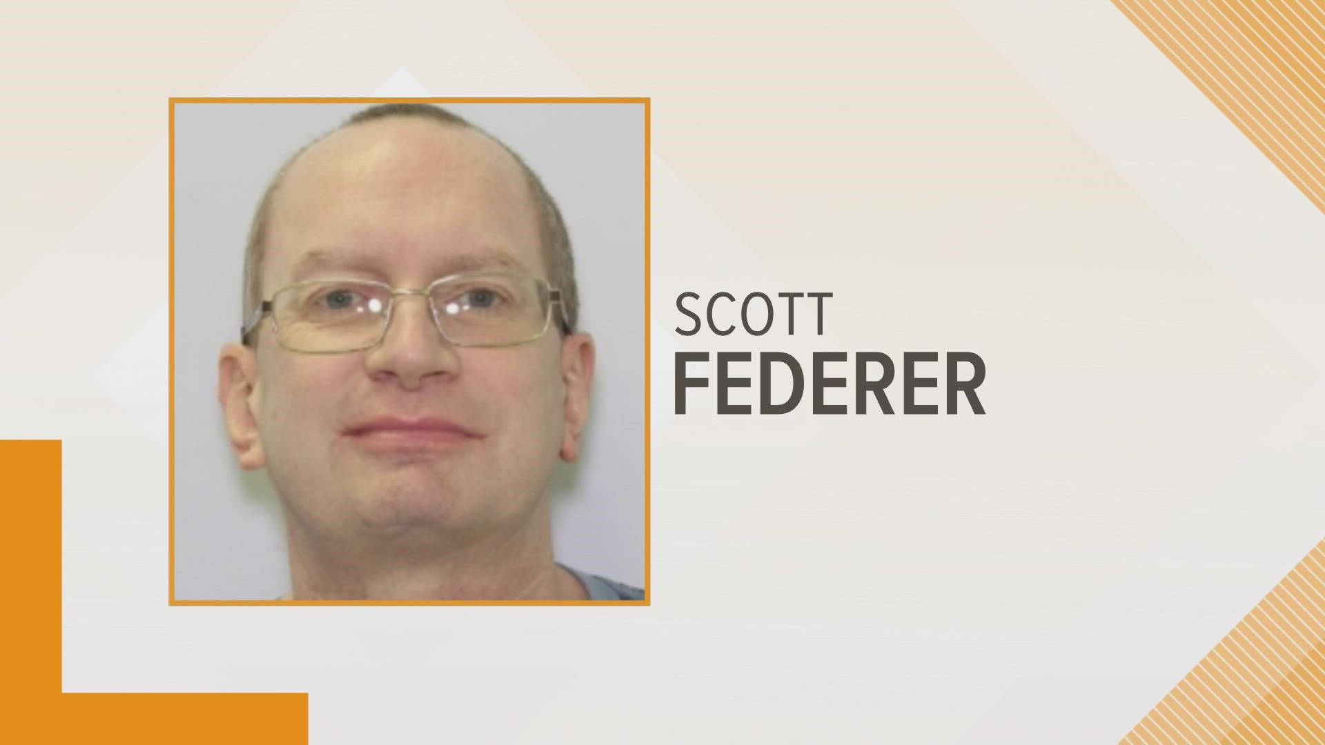 Scott F. Federer was reported missing in January when police said he left Mount Carmel East hospital.