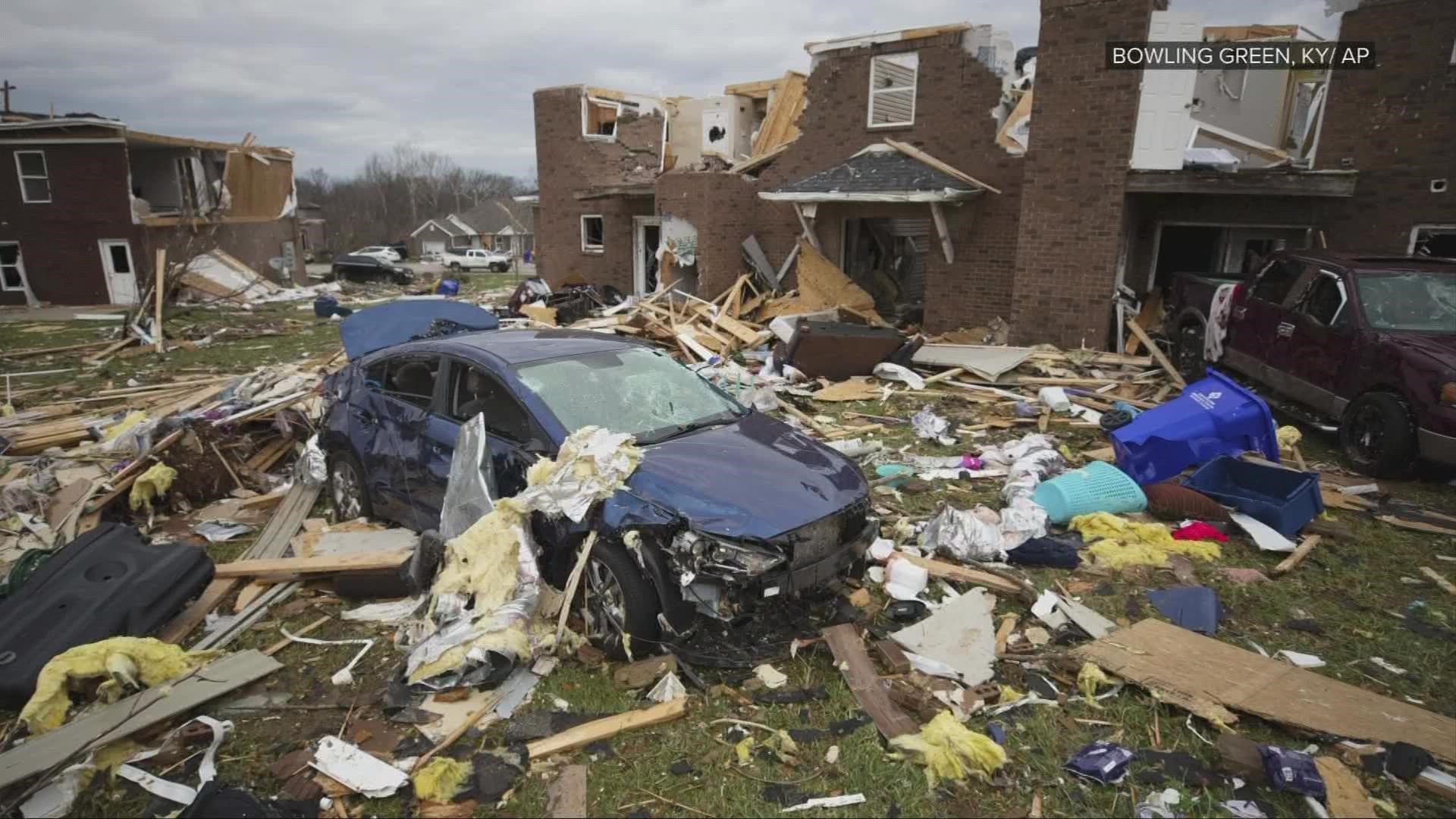 Aid is being given to tornado victims in Kentucky, Arkansas, Illinois, Missouri and Tennessee.
