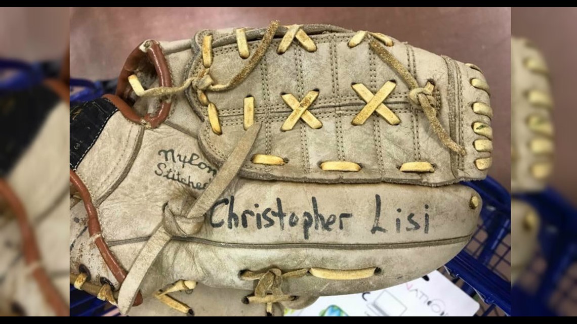 Local football coach reunited with little league baseball glove after