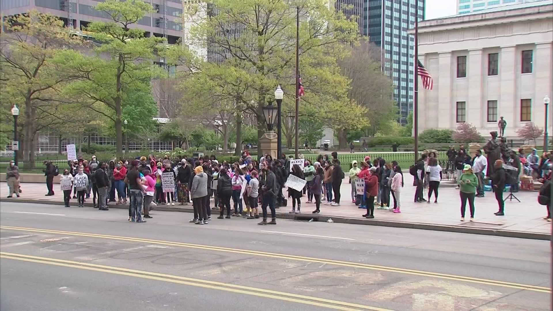 People gathered at the Ohio Statehouse on Saturday to honor the life of Ma'Khia Bryant