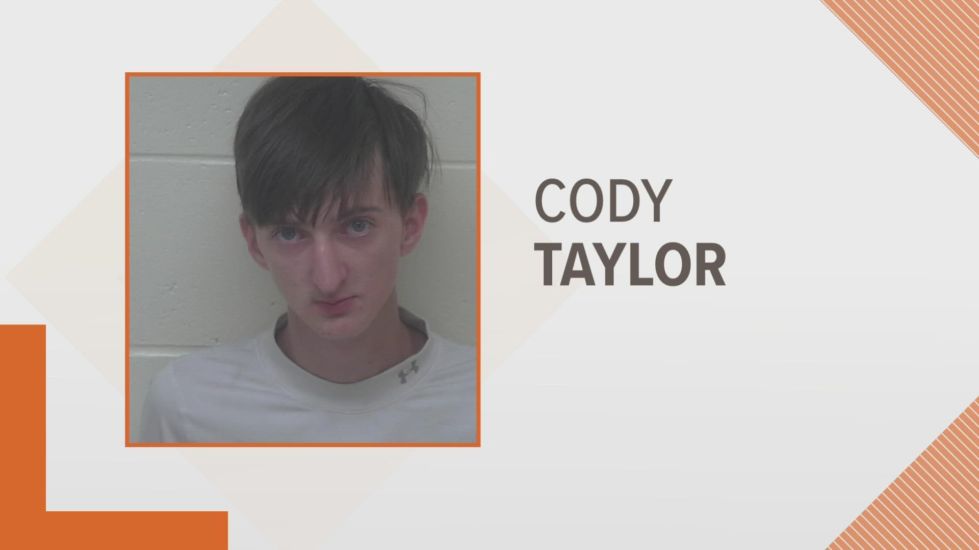 Cody Lee Taylor, 18, is facing one charge of rape.