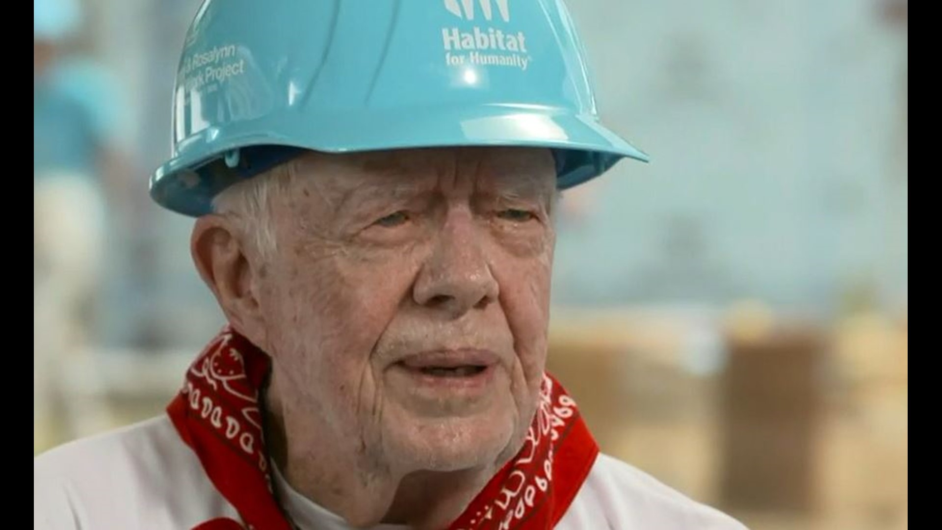 Even after broken hip, President Jimmy Carter returns to build homes