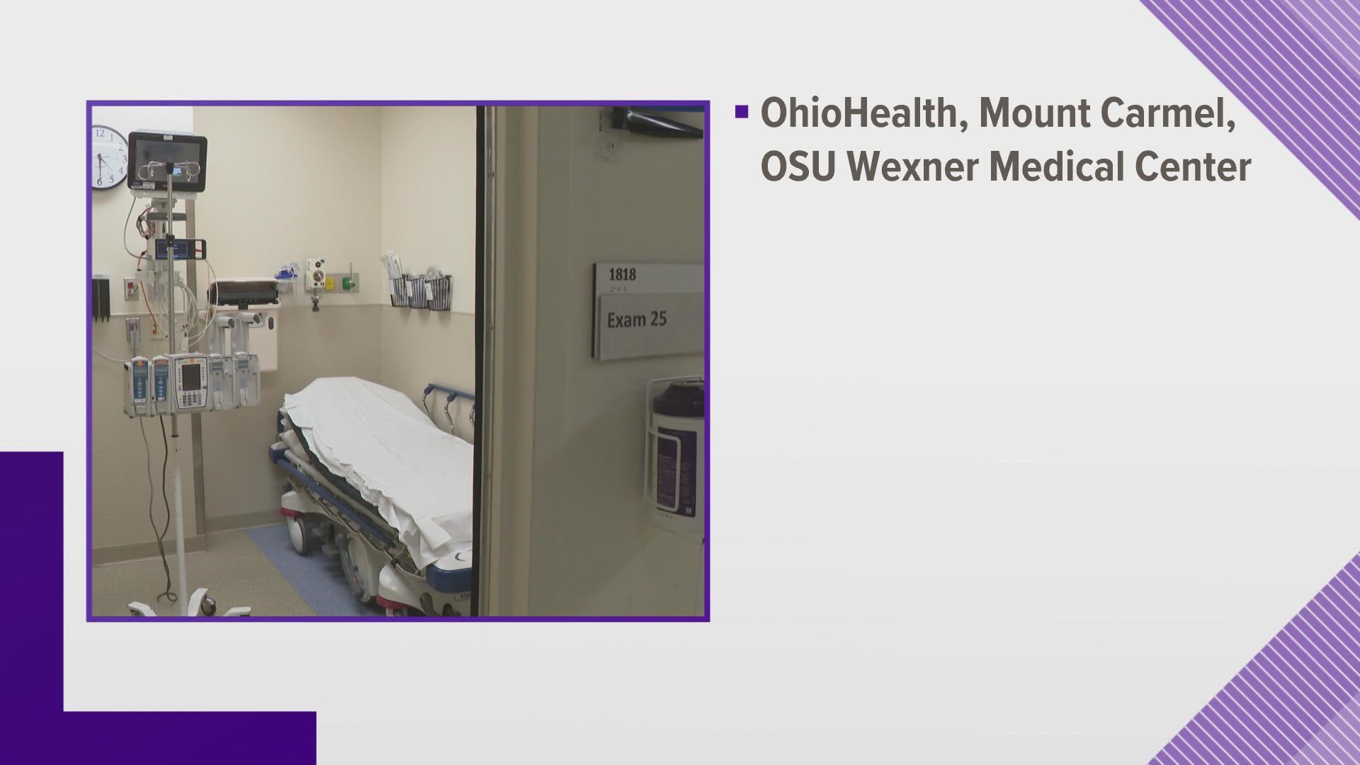 The changes begin tomorrow at OhioHealth, Mount Carmel and OSU Wexner Medical Center.