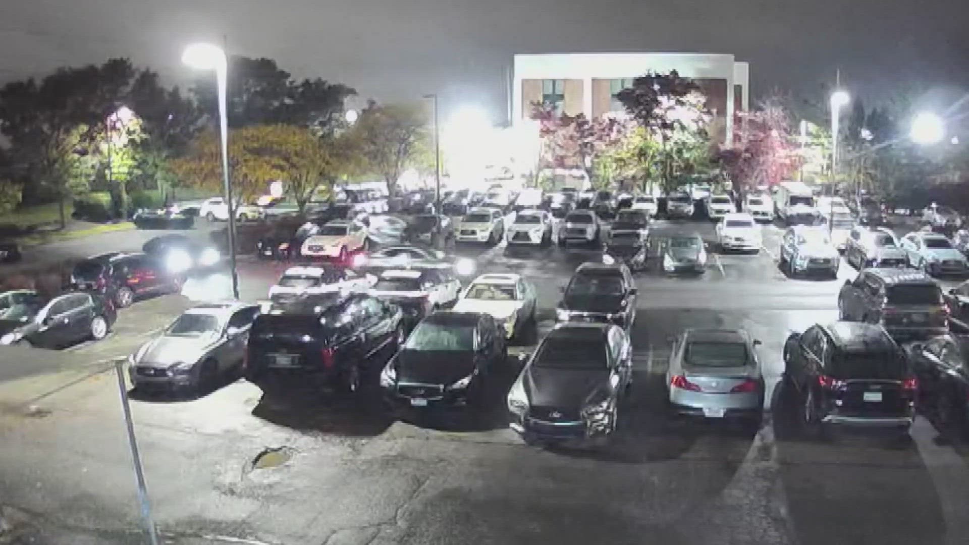 Police say the thieves stole three Infiniti Q50's.