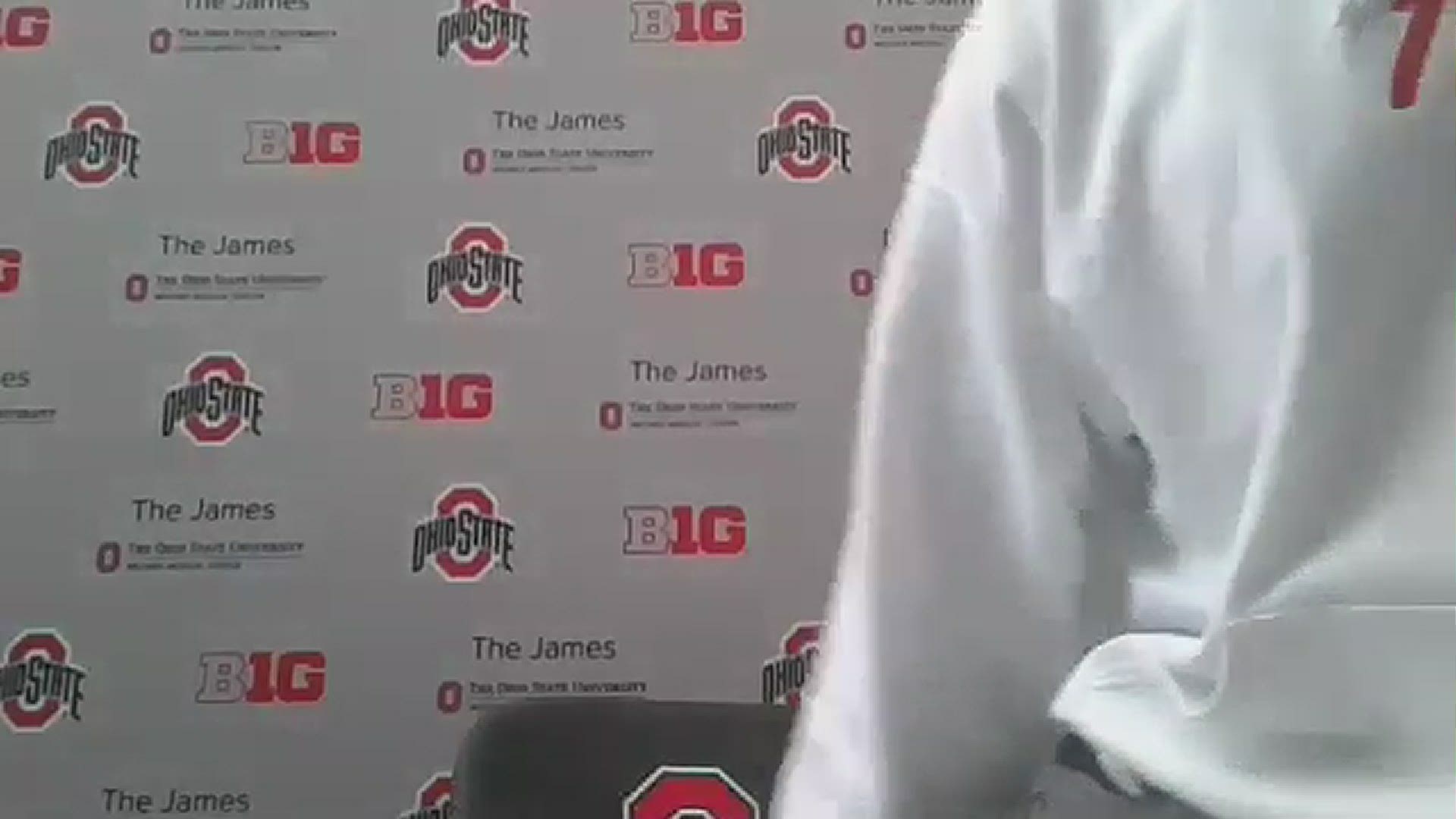 Offensive tackle Paris Johnson Jr. discusses the Buckeyes upcoming game against the Fighting Illini.