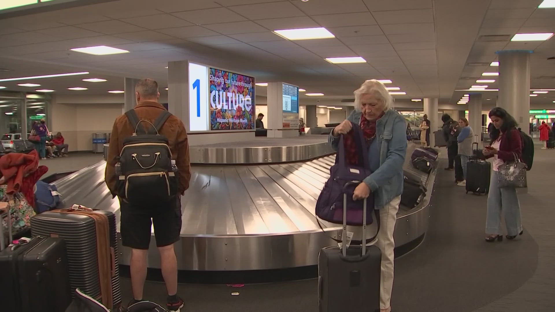 Some travelers who flew into Columbus shared their experiences on escaping the impending storm.