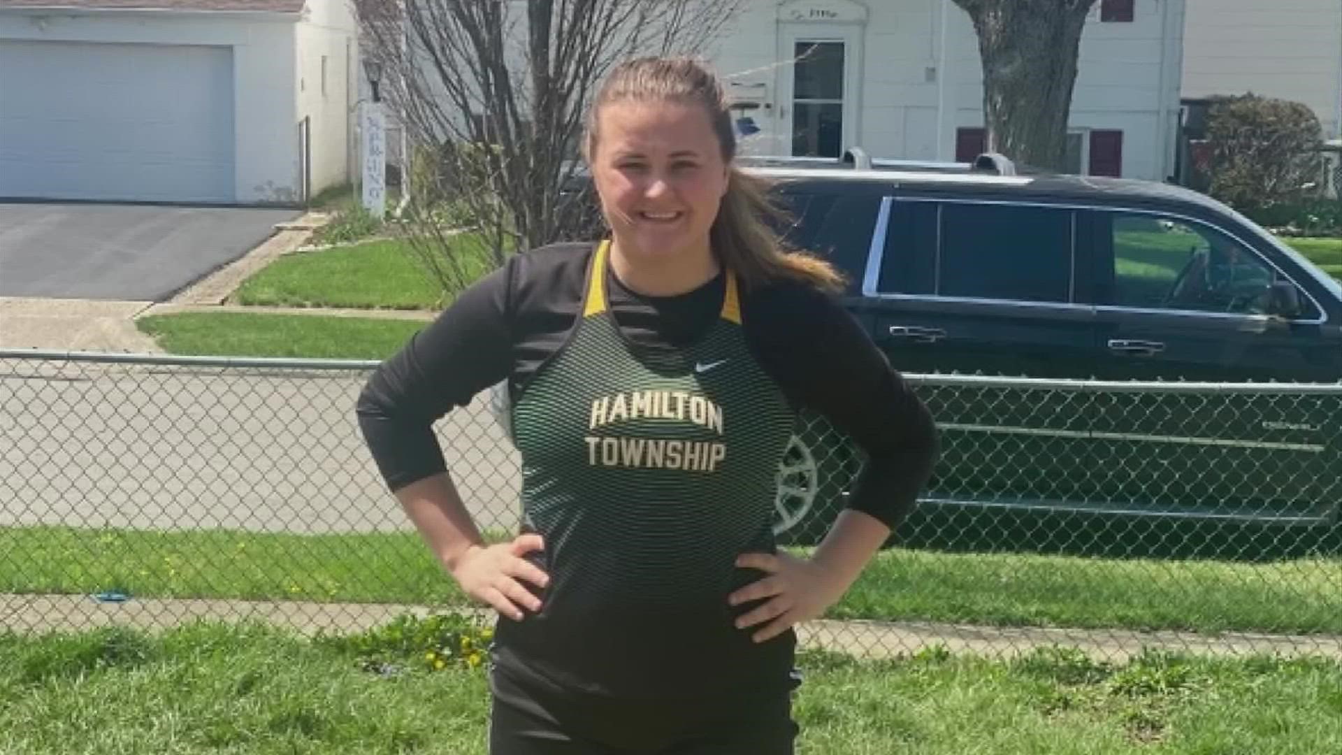 Haley Wells is a 4.0 GPA student while also playing volleyball and basketball and runs truck for Hamilton Township High School.