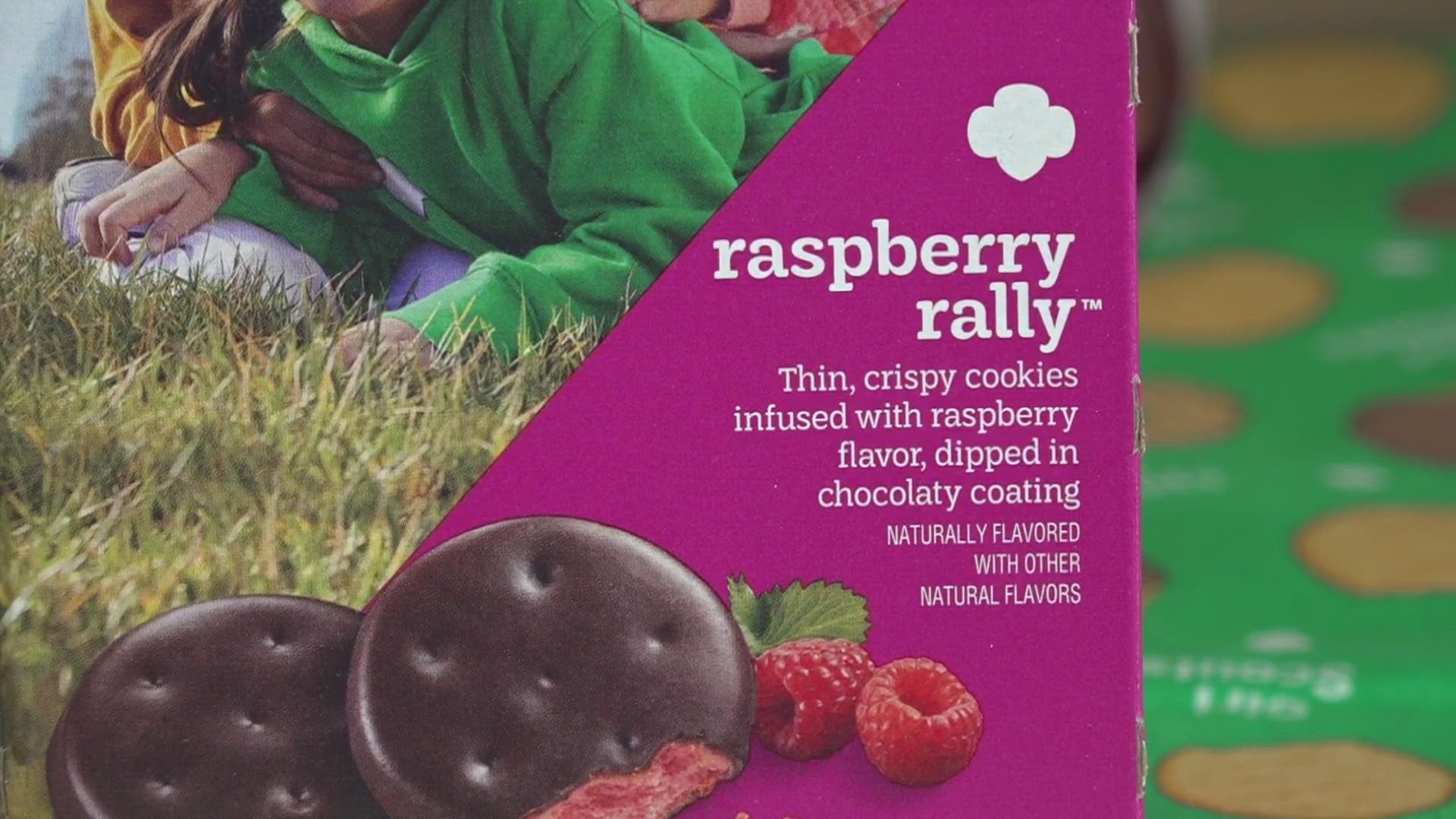 This year, for the first time, Girl Scouts created a new cookie, the “Raspberry Rally” that would only be sold online and with a limited quantity.