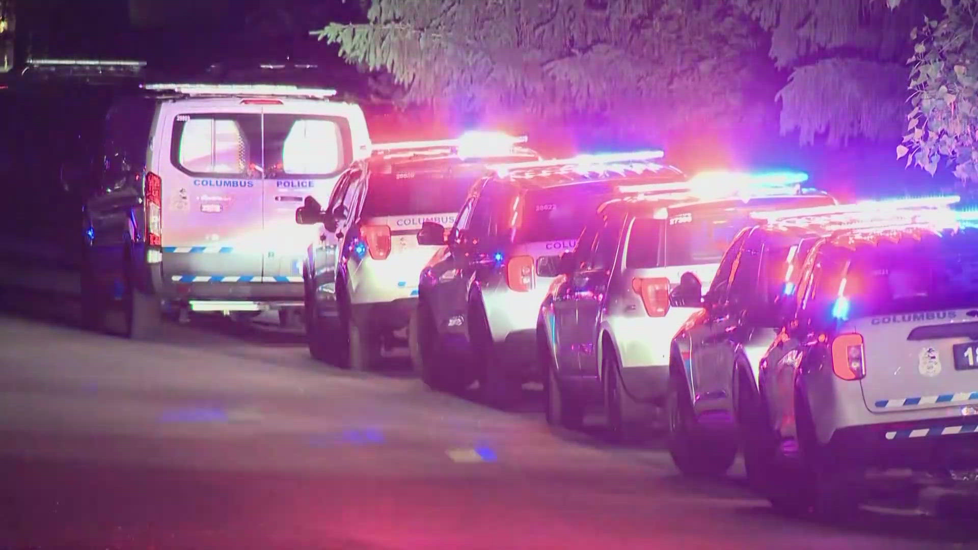 Officers were called around 9:30 p.m. on a report of a disturbance in the 4000 block of Hampton Woods Drive, located just north of Easton Town Center.