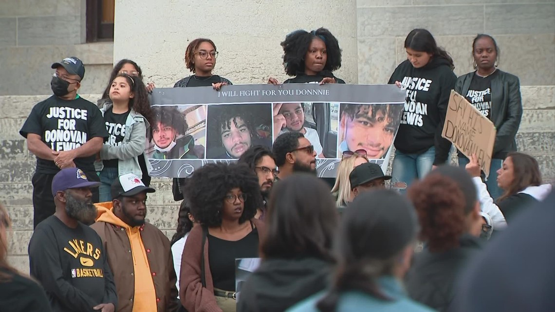 Family, friends hold vigil for Donovan Lewis