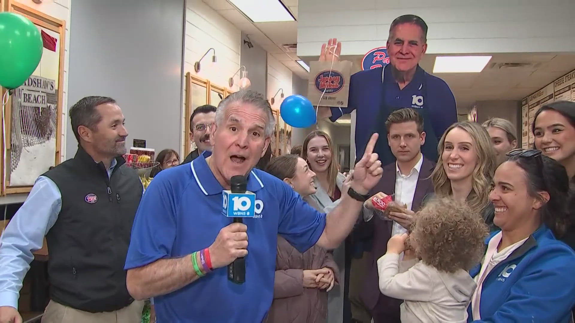 10TV's Sports Anchor Dom Tiberi visited dozens of Jersey Mike's restaurants on its Day of Giving March 26, where all proceeds went to the Maria Tiberi Foundation.