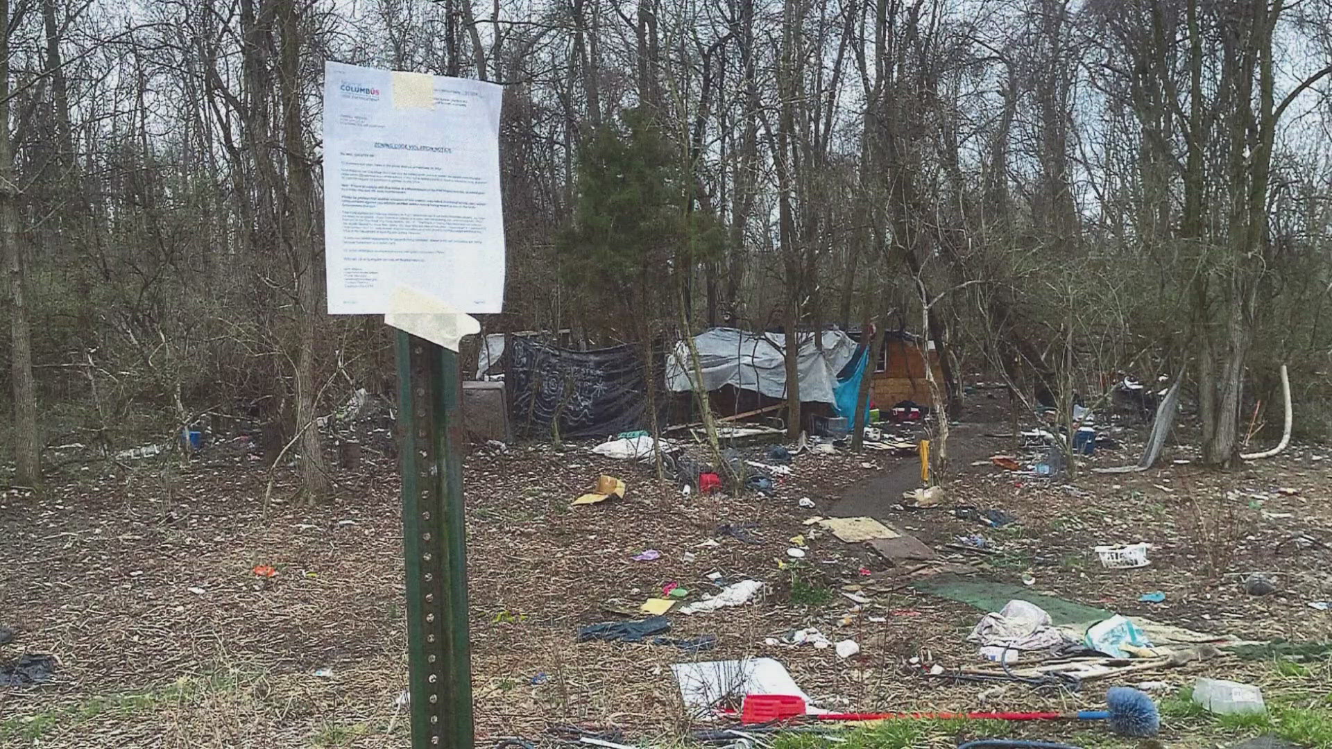 Between September 2023 and February 2024, the landowner was issued warnings and new citations for an "active homeless encampment" and possible “drug activity.”