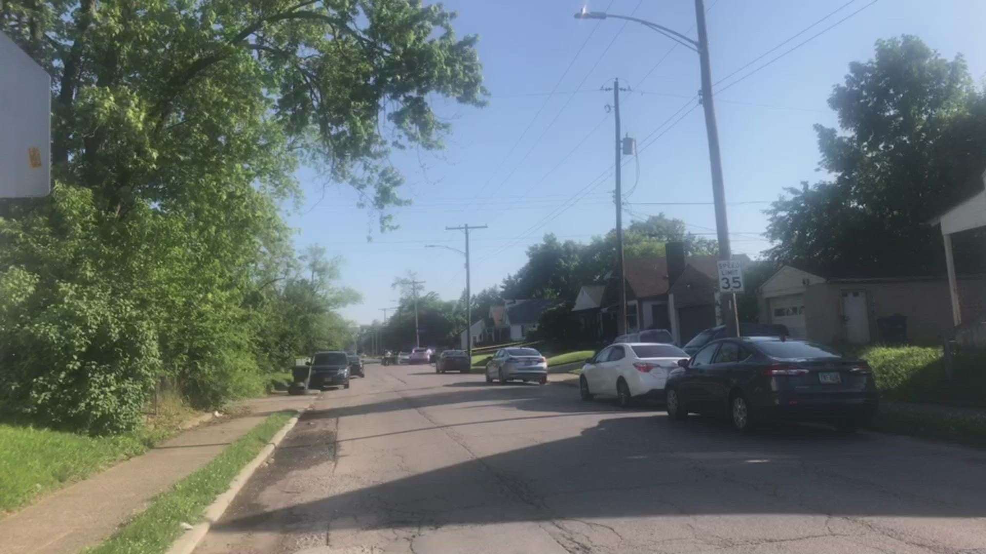 The shooting happened in the 2100 block of Hamilton Avenue, according to Columbus police.