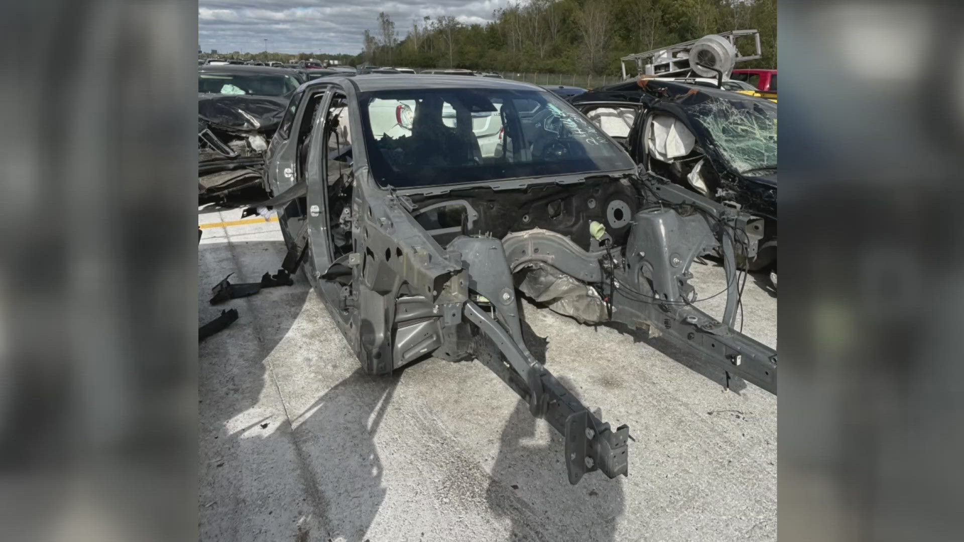 Days after the couple returned, their car was located on the side of the road and had been stripped of almost all of its parts.