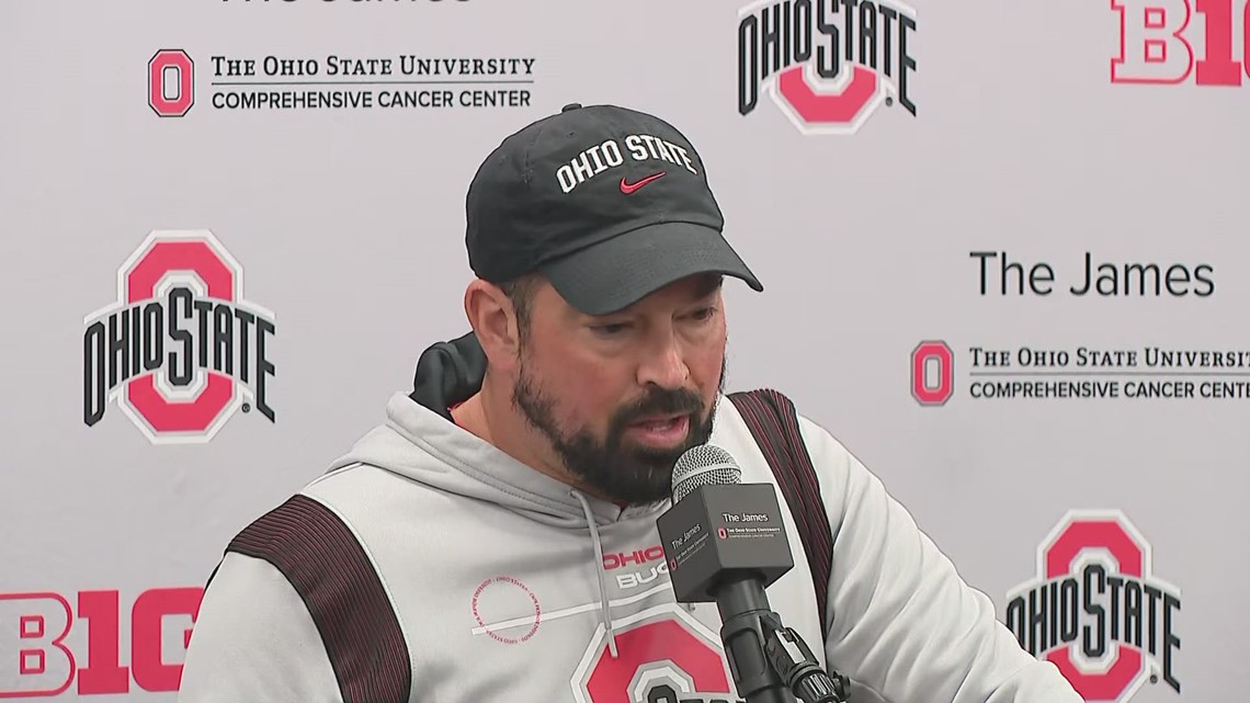 Ohio State head coach Ryan Day discusses start of spring football