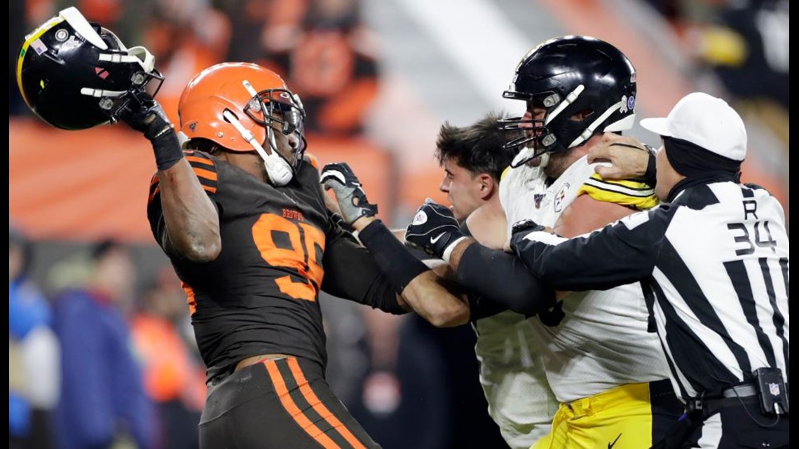 Browns' Myles Garrett suspended for rest of season by NFL