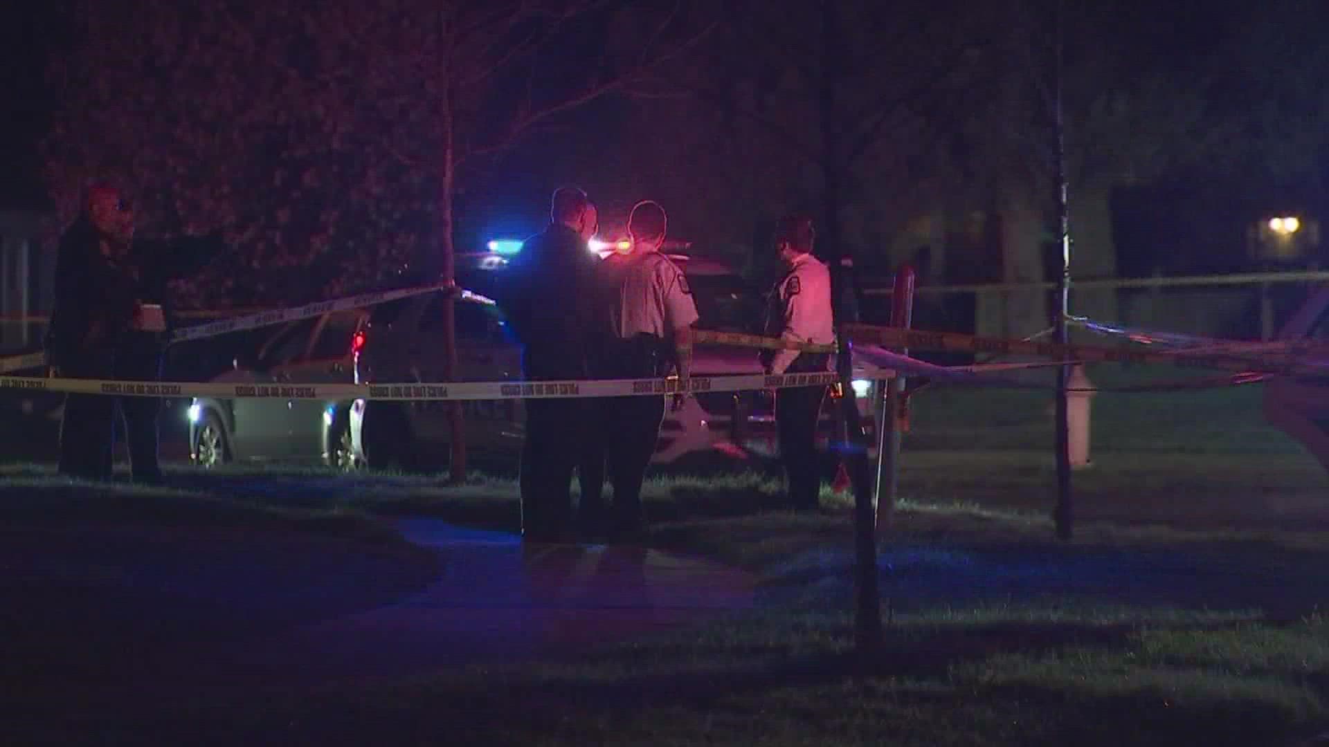 Columbus police are searching for the suspects they say shot two men near a North Linden recreation center.