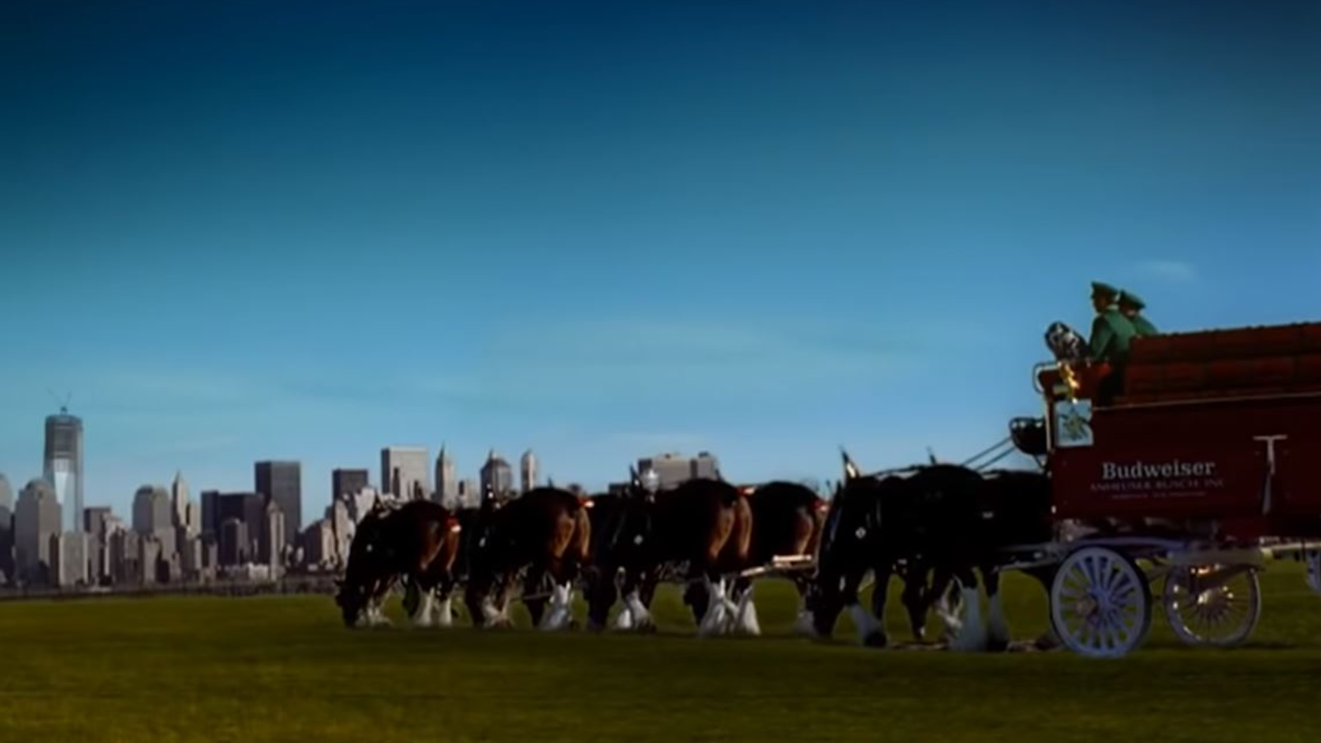 It only aired once Budweiser's iconic Clydesdales pay tribute to 9/11