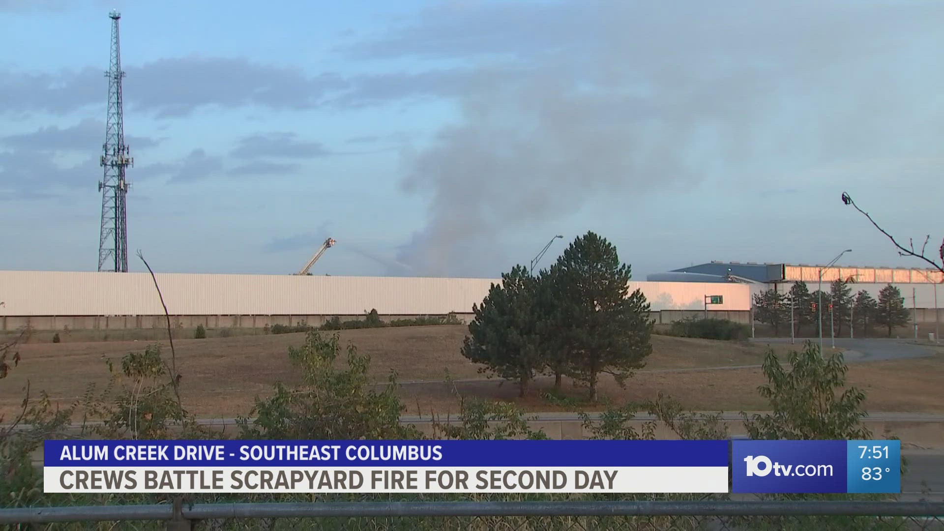 The Columbus Division of Fire was called to Columbus Auto Shredding at 2181 Alum Creek Drive around midnight Friday.