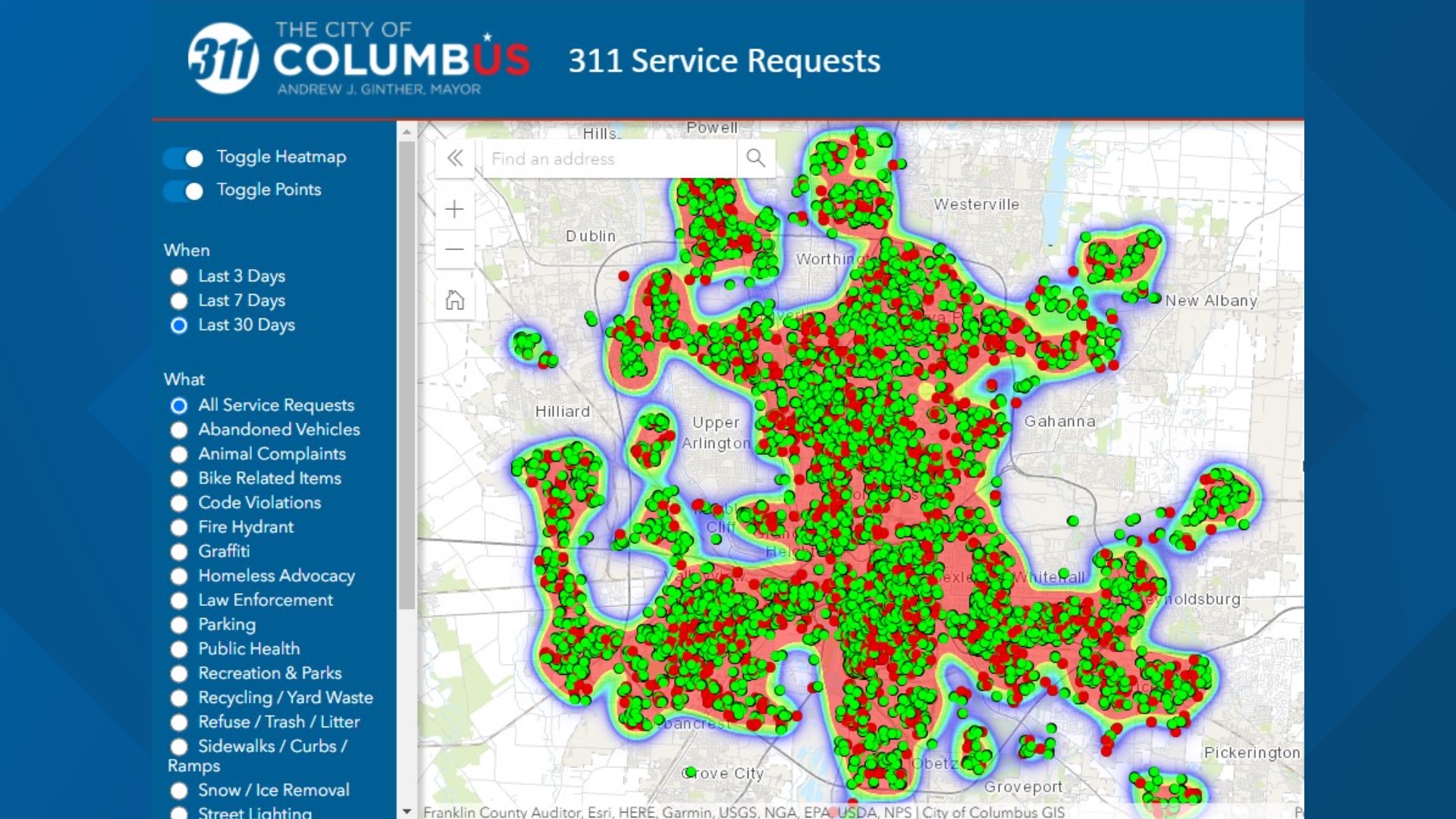 The Columbus 311 Service Center averages 500,000 contacts a year, according to the Department of Neighborhoods.