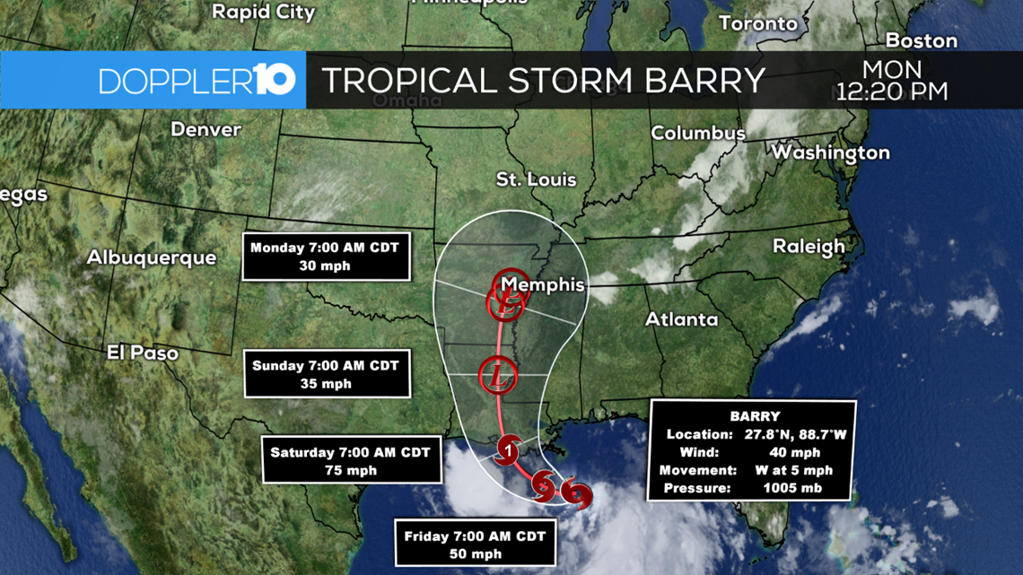 Trouble In The Tropics: Barry Weakens From Hurricane To Tropical Storm ...