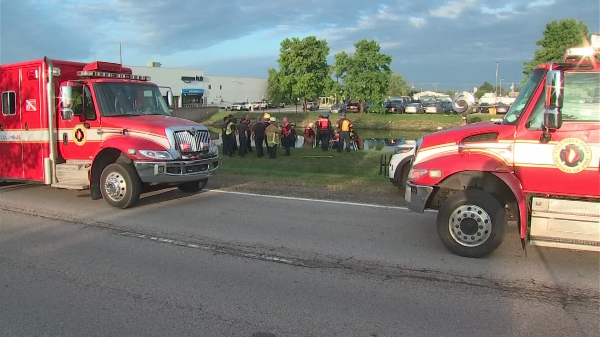 The crash happened at 7:04 a.m. near an Amazon facility at 6475 Busch Boulevard.