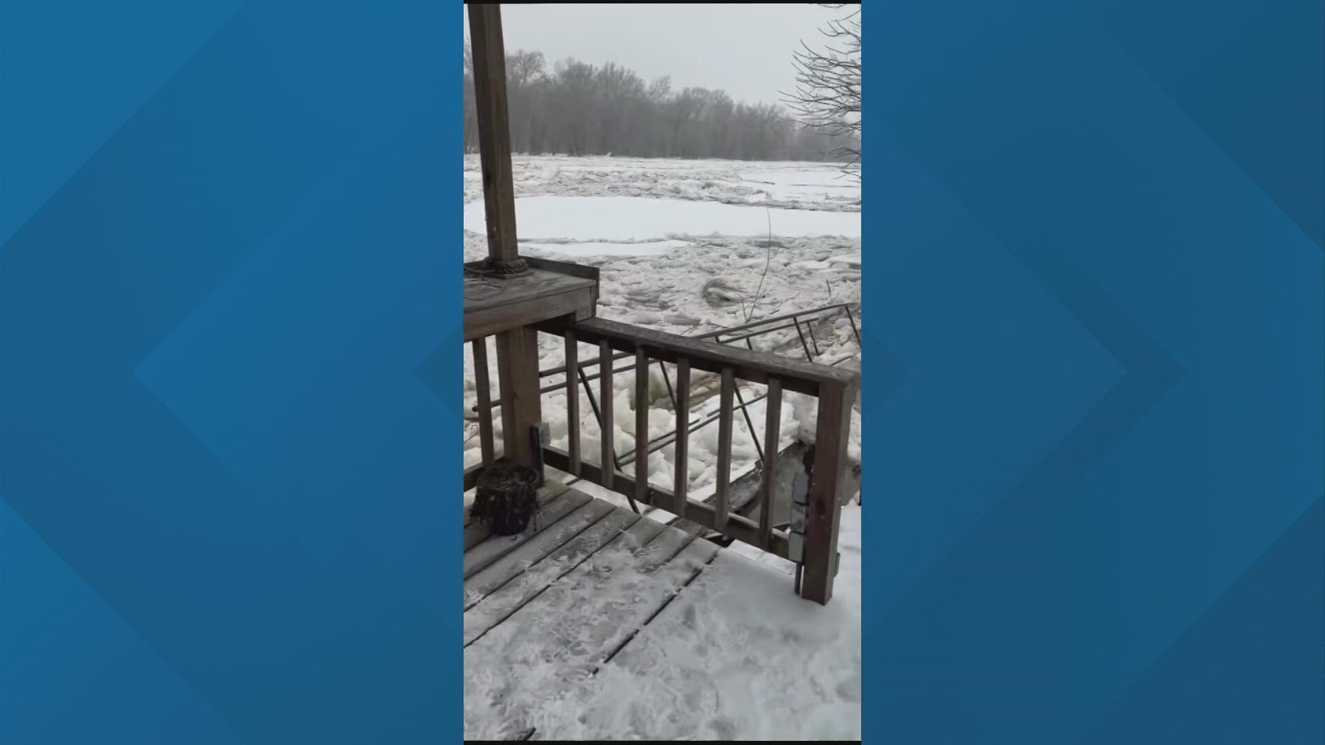 The winter weather last week caused the  Muskingum River to flood parts of the area.