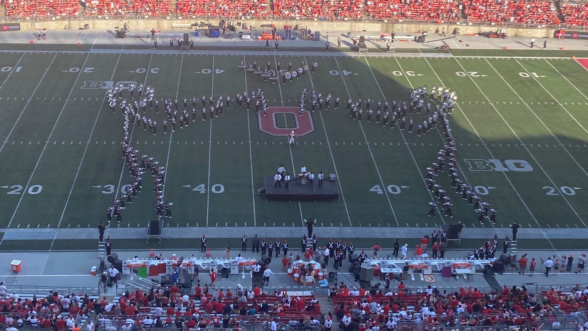 The sights and sounds of the Roaring 20s were on display in Ohio Stadium Saturday during the Ohio State Marching Band's halftime show.