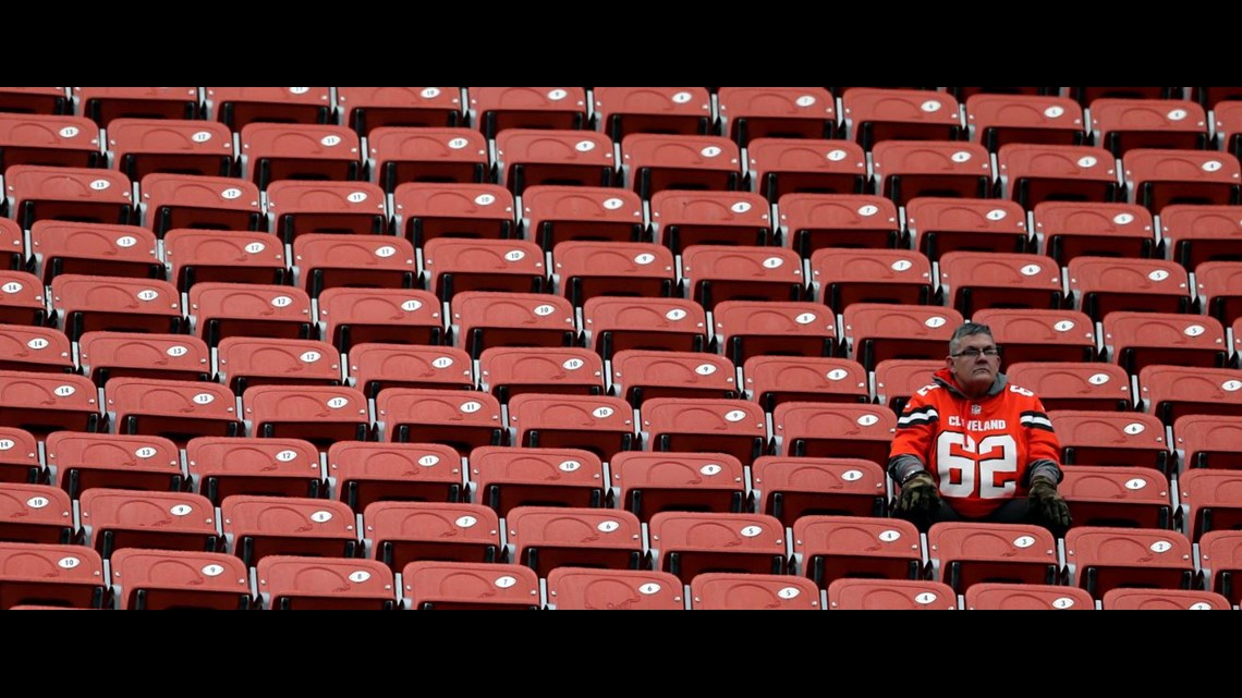 Lots of empty seats at the Cleveland Browns vs. San Diego Chargers game