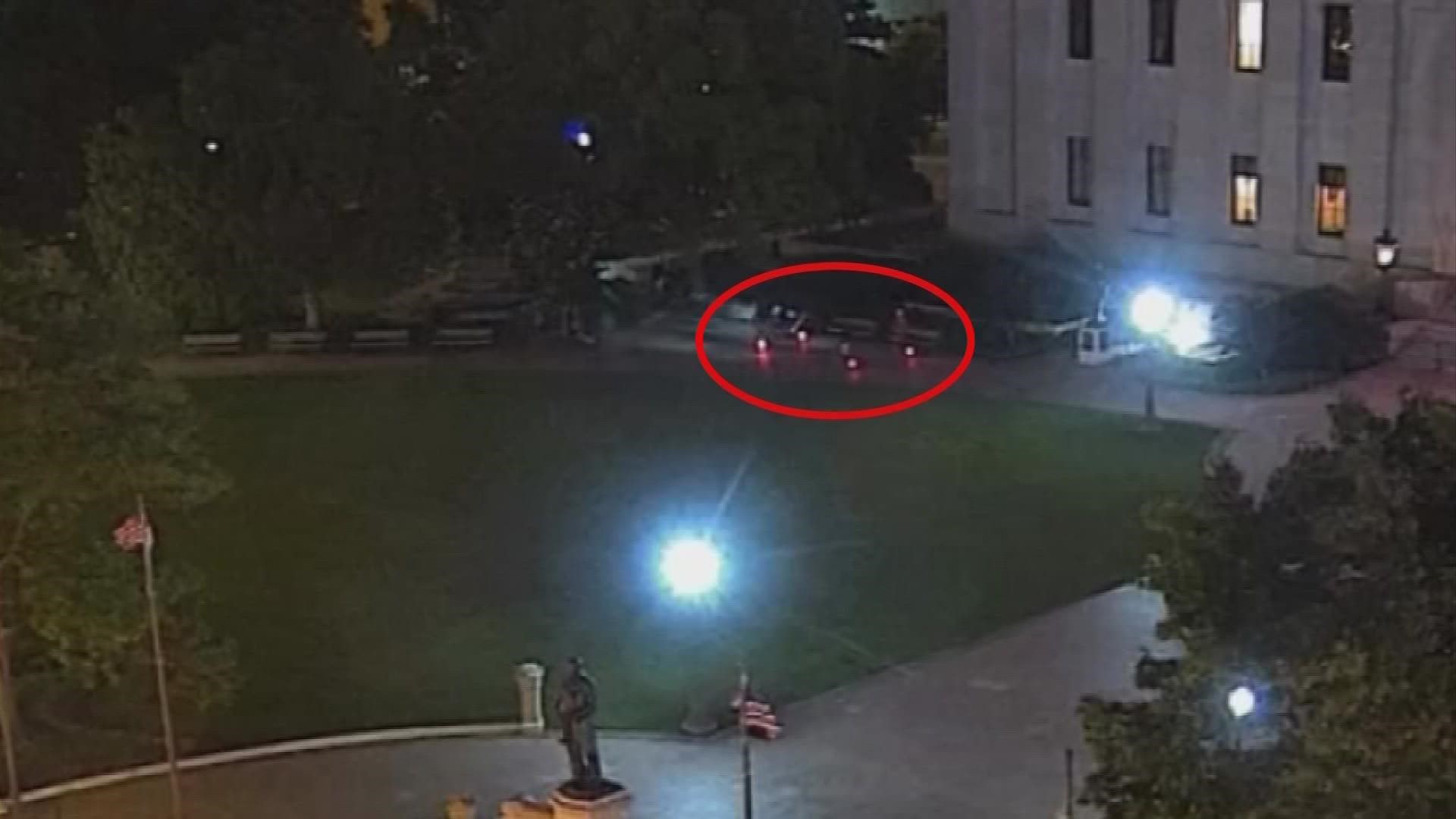 Authorities said a man was shot and killed on the lawn of the Ohio Statehouse Sunday night.