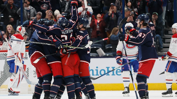 Kuraly scores 2 in 3rd period, helps Columbus past Montreal