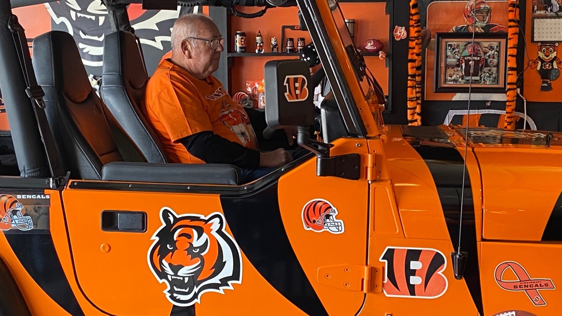 Superfan sports massive collection of Bengals memorabilia