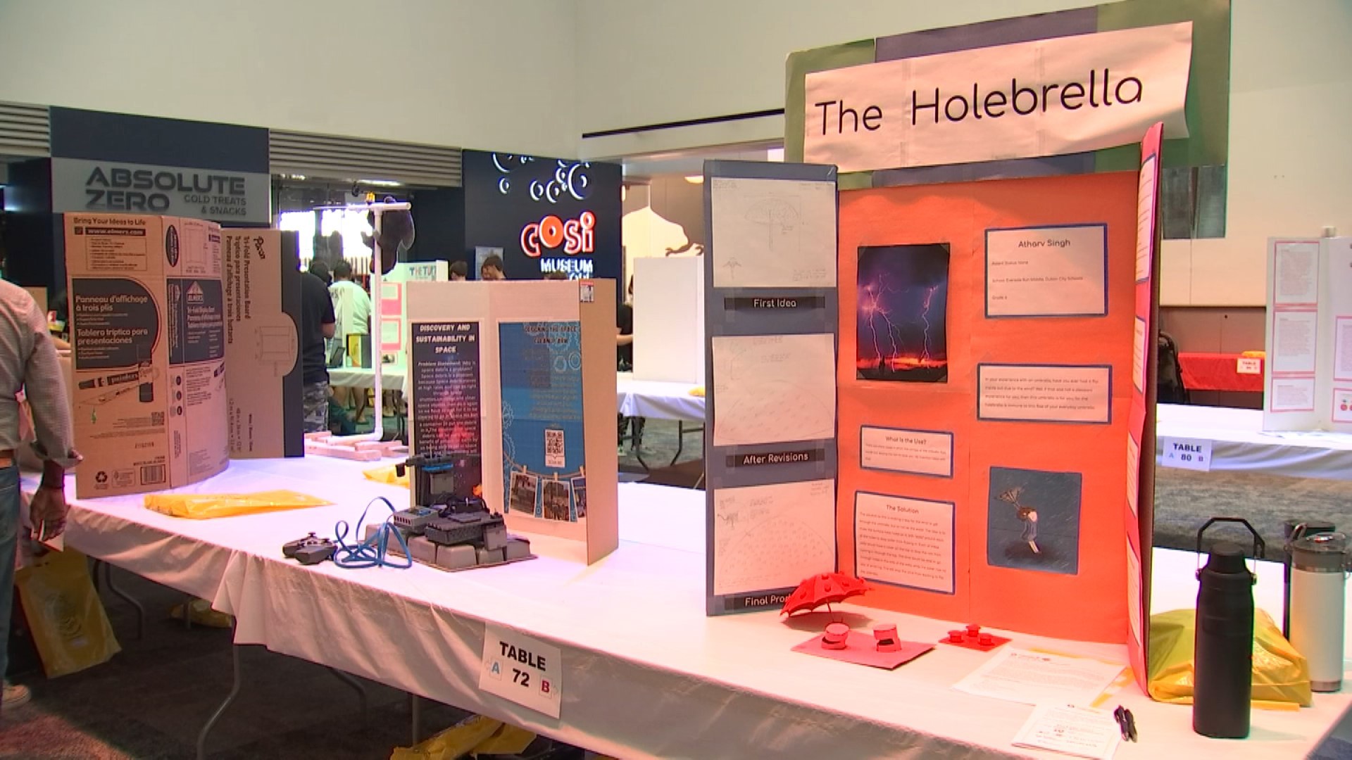 Young innovators from around 65 Ohio schools presented inventions at COSI's Invention Convention, sharing ideas, learning skills and competing for scholarships.