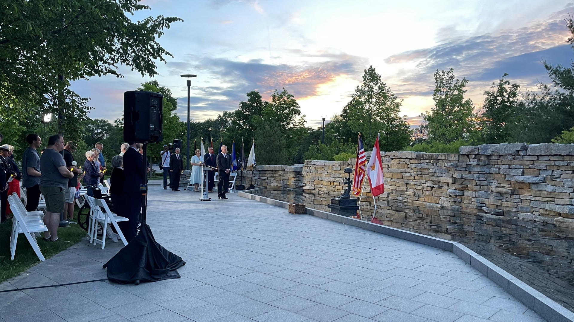 The National Veterans Memorial and Museum held a candlelight vigil Sunday night honoring Gold Star Families.