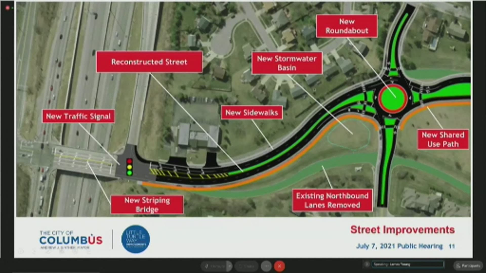 A public hearing was held Wednesday night for neighbors to voice their concerns over proposed changes to Little Turtle Way.