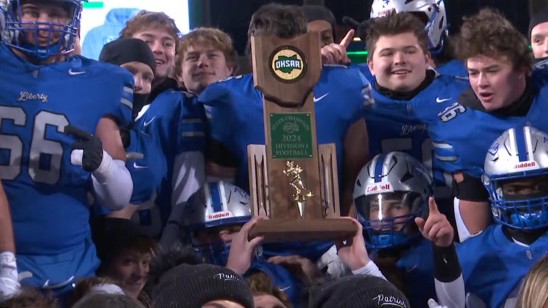 This is the first state championship game Olentangy Liberty has competed in after losing in the semifinals in 2016, 2017 and 2018.