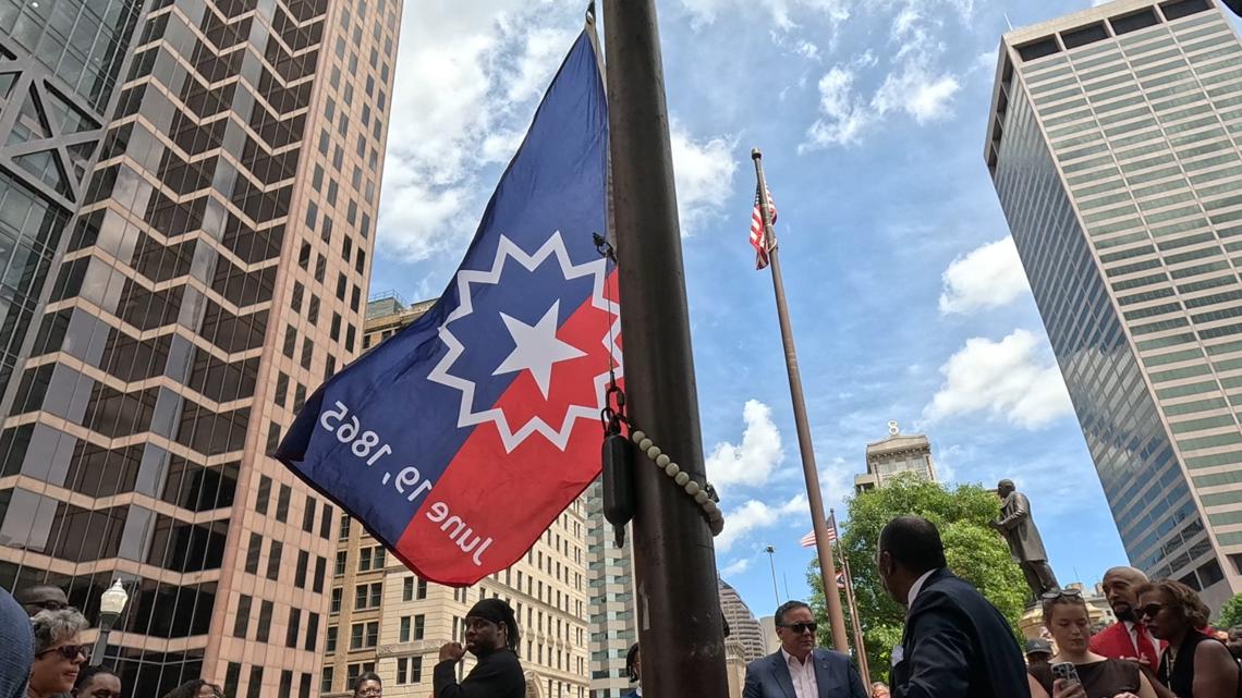 Juneteenth flag raising honors history, calls for progress