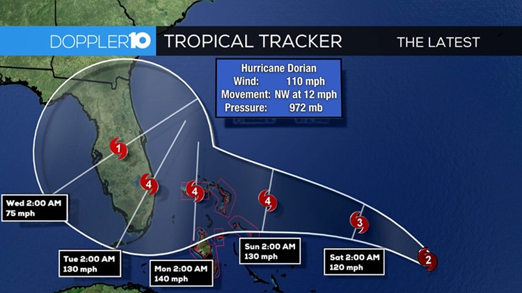 Tracking Hurricane Dorian 10tv