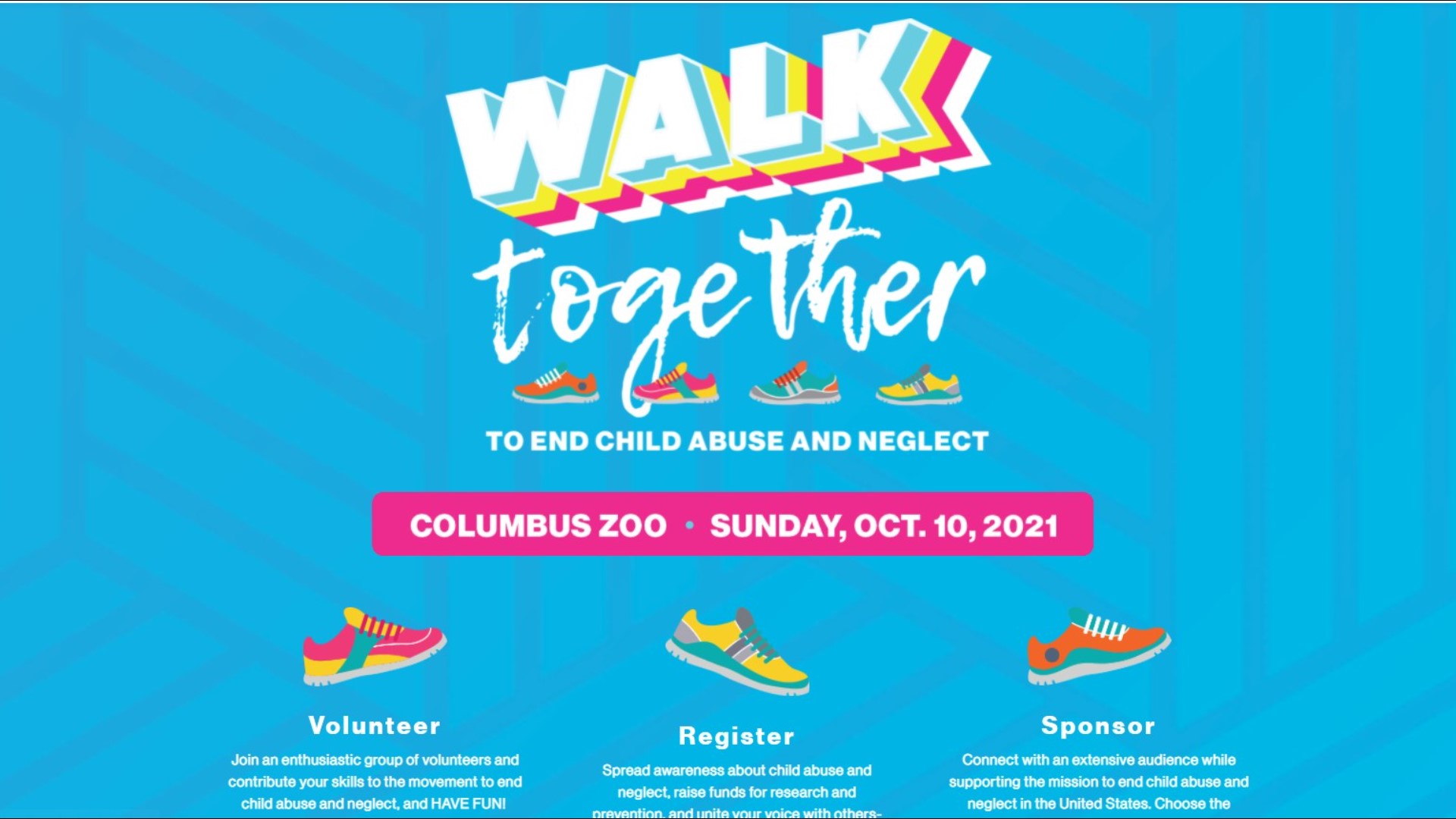 The walk takes place at the Columbus Zoo on October 10.